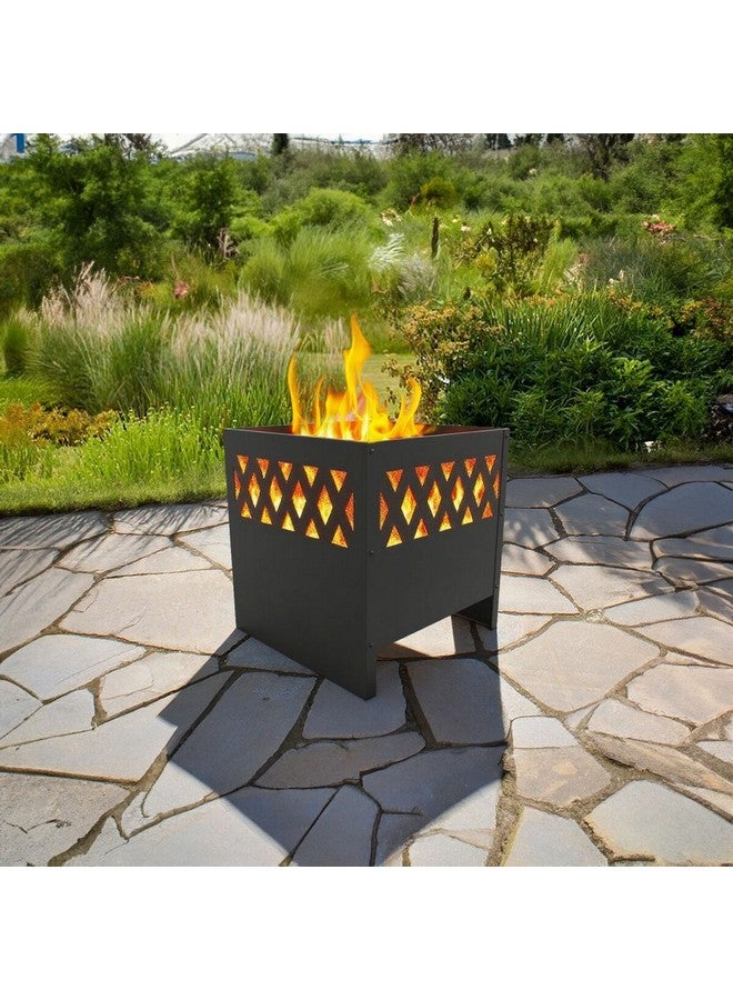 موقد نار خارجي بتصميم أنيق وستيل متين اللون الأسود 53 × 50 × 50 سم SRFP21625B